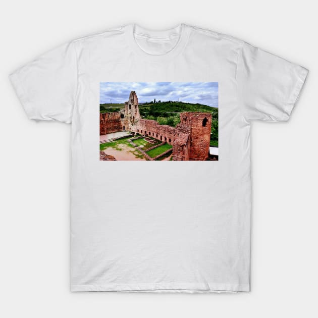 Neuleiningen Medieval Castle Germany T-Shirt by AdrianaHolmesArt